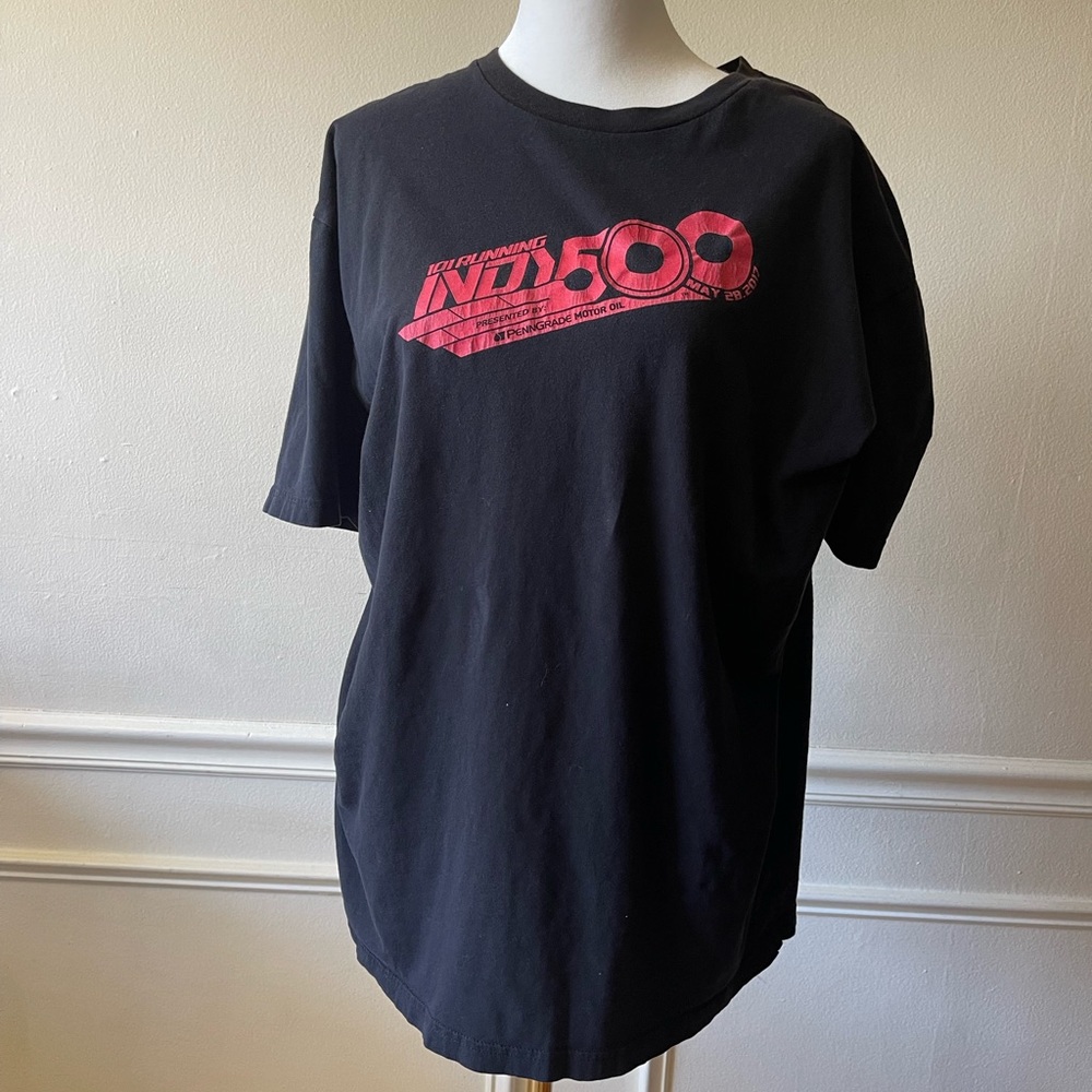 2017 101 Running Indy 500 t-shirt XL • 100% cotton INDYCAR AUTHENTIC APPAREL